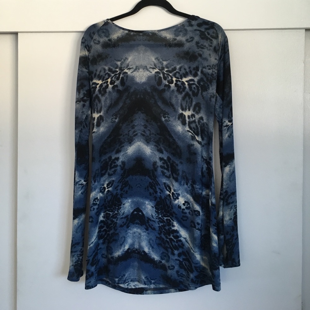 One Teaspoon Blue Scoop Back Mini Dress